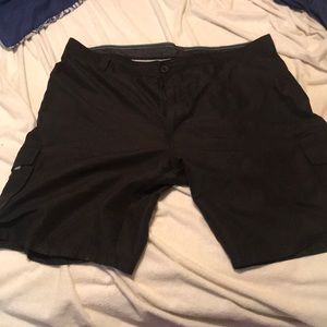 Burnside Black Cargo Shorts